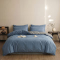 Pattern 300001（云纹兰） Cooling Seersucker Duvet Cover & Pillowcase Set product photo 1