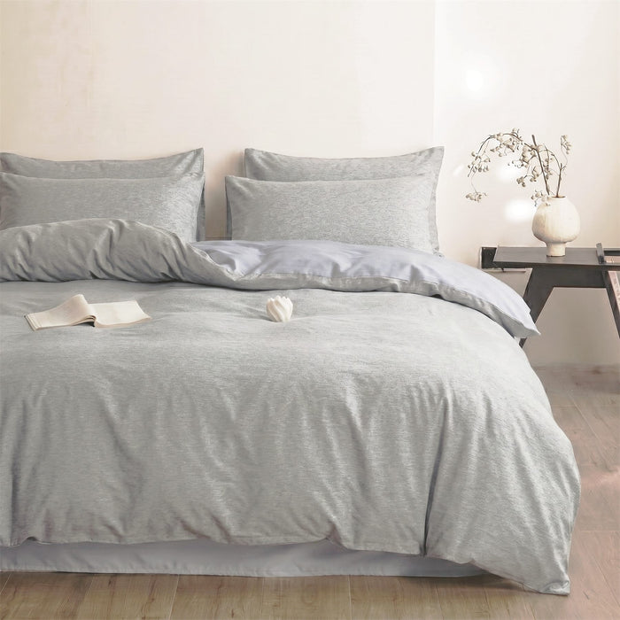 Pattern 300002（云纹灰） Cooling Seersucker Duvet Cover & Pillowcase Set product photo 2
